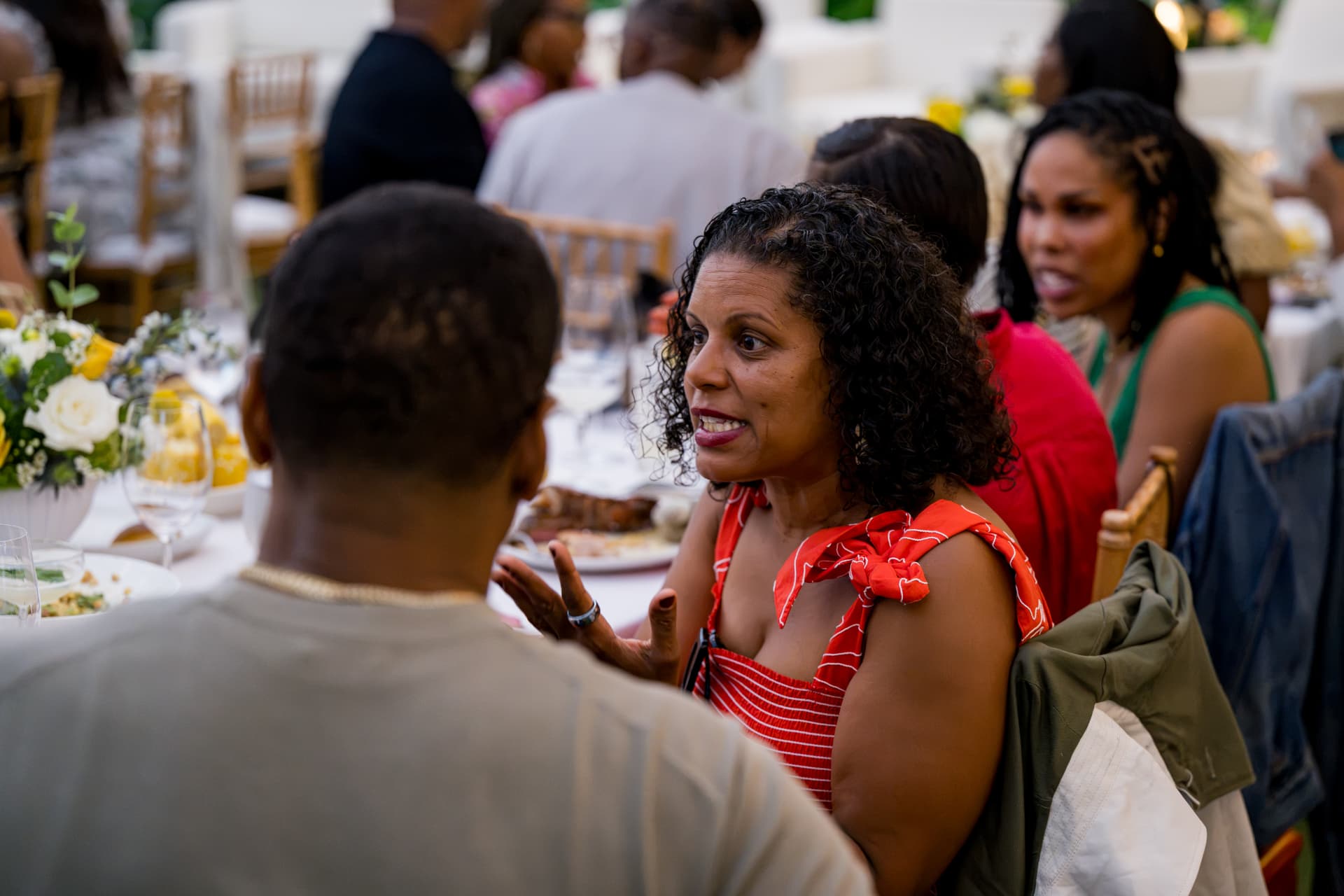 Dinner conversation at Afrotech HealthStack on the Vineyard