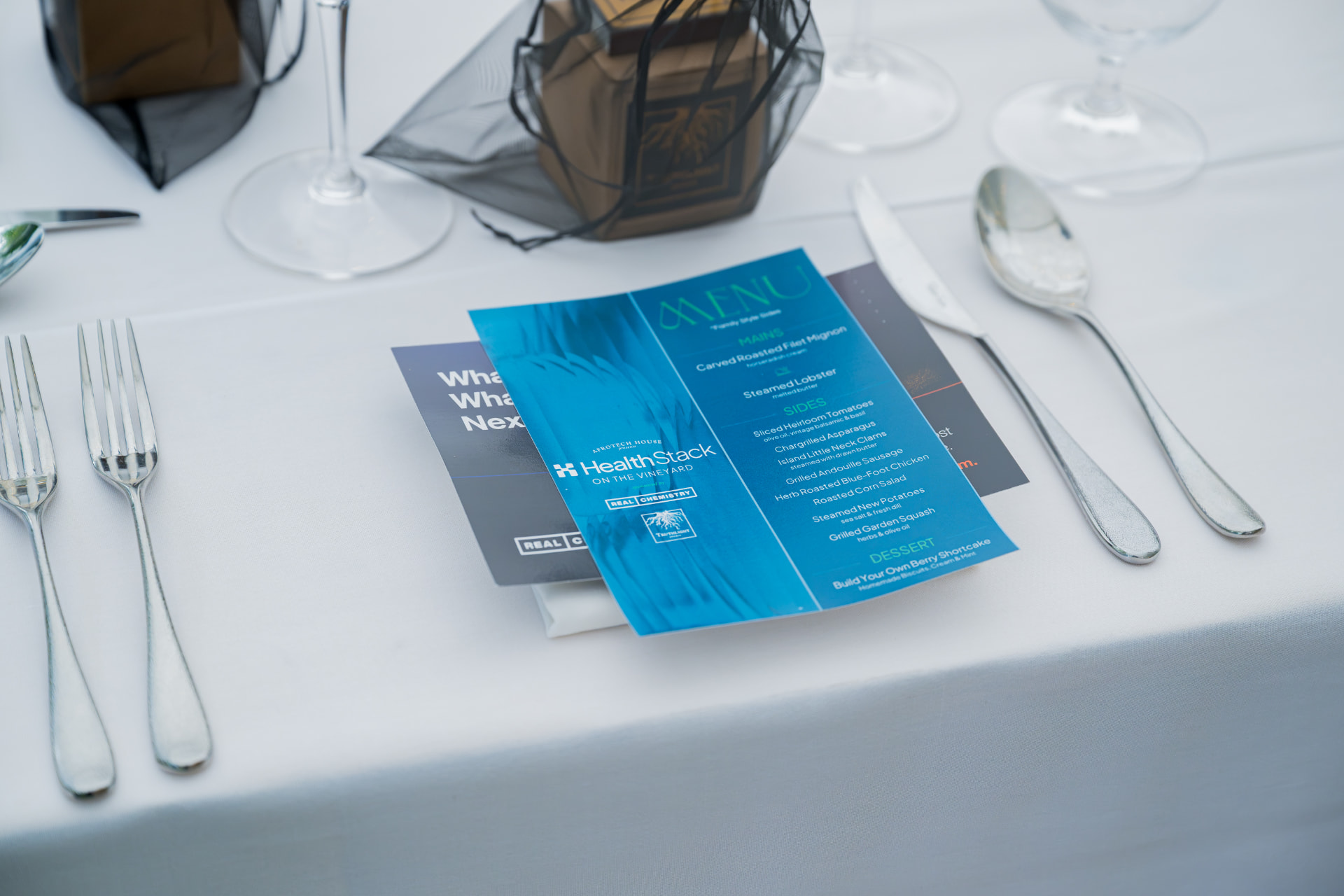 Close view of the HealthStack on the Vineyard dinner menu